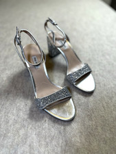 MIU MIU Y2K NEW Crystal Women s Silver Heel US 8.5/ ITALY 39