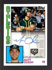 2019 TOPPS 35TH ANNIVERSARY 150 YEARS GOLD MATT OLSON AUTO AUTOGRAPH 32/150 A'S