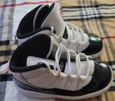 Nike Air Jordan 11 Retro toddler sneaker, white and black colorway
