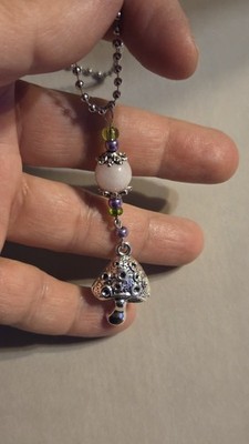 Pink Purple & Silvertone Fairycore Necklace 90s y2K retro whimsigoth fairy 