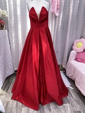 Vintage 90's Red prom dress Betsy and Adam Size 8 Ball Gown