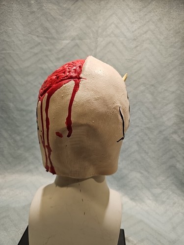 Slipknot Clown Iowa Style Maske, Hörner, blaue Gesichtsfarbe, freiliegendes Gehirn Volllatex - Bild 3 von 6