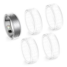 5 Pack Cover Compatible with Oura Ring 5, Ultra-Thin TPU Anti-Slip Wave 9 Clear