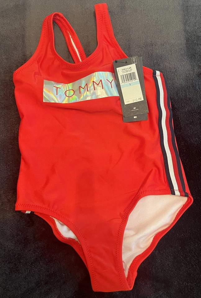 Tommy Hilfiger Niñas 4-6 X Traje de baño de una pieza con protección UPF 50+ Foto 3 de 3