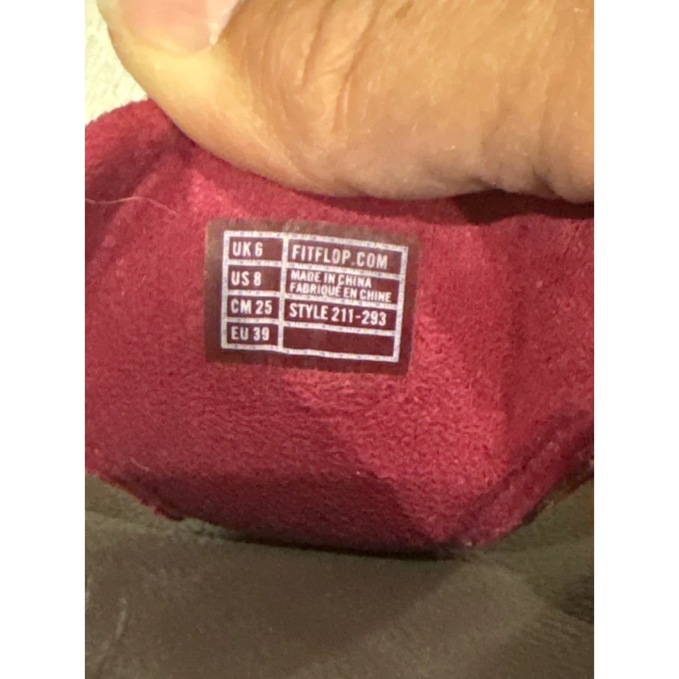 Sandalias Fitflop Fino Tanga Mujer US 8 UK 6 Rosa Gamuza Cómodas Chanclas Foto 4 de 4