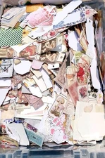 300 Piece Junk Journal Paper Supplies Scrapbooking Ephemera Vintage Small Lot