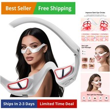 Under-Eye Red Light Therapy Device with Microcurren, 3D Contour Eye Massager ...