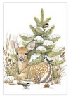 Flour Sack Kitchen Dish Towel Winter Fawn Mary Lake - Thompson New