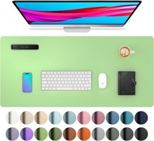 Aothia Leather Desk Pad Protector, Mouse Pad, Office Desk Mat, Non-Slip PU Leath