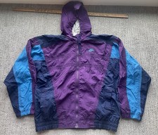 Nike Air Track Jacket Men's Size L Windbreaker Purple Blue Lined 90s Zip Vintage