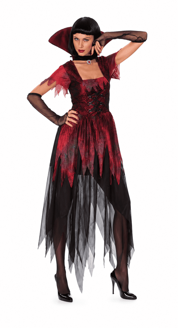 Halloween Ladies Gothic Vampira Costume Vampire Fancy Dress Outfit