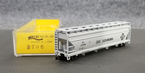 Tolva de flujo central escala N Atlas coche Erie Lackawanna EL 20294 gris MPN 3706 EE. UU. | Condition: Used