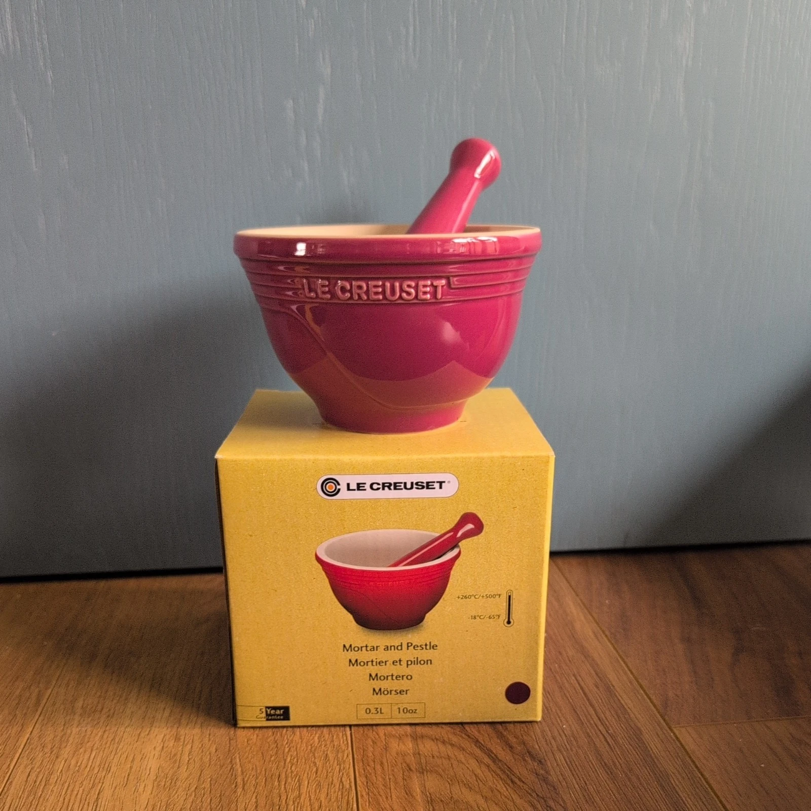 Le Creuset Pestle And Mortar Rose Red Stoneware Kitchen Tool 10oz 0.3L
Opens in a new window or tab