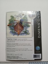 New Dimensions Together Dogs Cross Stitch Kit 6" x 6".