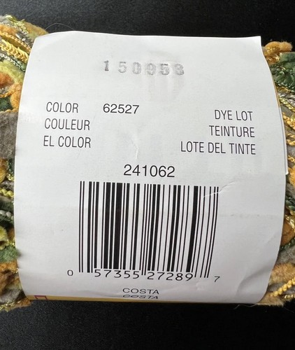 Patona Evita Chenille Ladder Yarn “Costa” Green Yellow & Grey 50g/Each, Lot of 3 - Picture 14 of 19