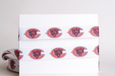CHICAGO BEARS 7/8" GROSGRAIN RIBBON 1,3,5,10 YARDS FOOTBALL SHIP FROM USA