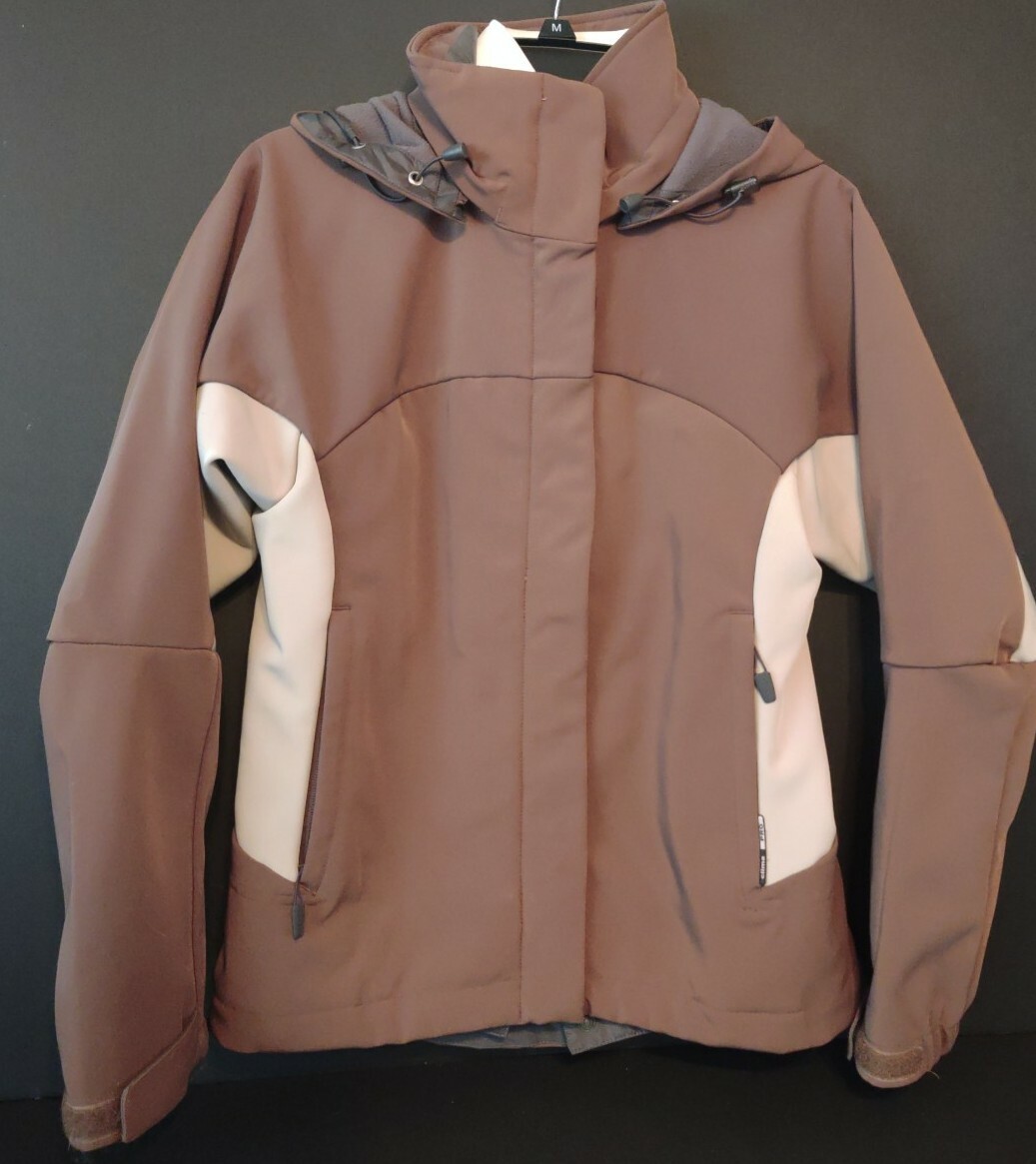 Salomon Clima Pro Cappotto da Sci Donna Marrone Beige TAGLIA SMALL PETITE Foderato con Cappuccio