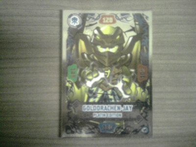 LEGO NINJAGO Series 8 Next Level Platinum Card GOLD DRAGON-JAY PLATINUM EDITION 89