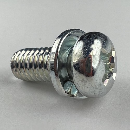 m6 x 1.0 JIS Pan Head Screws w/ Lock Washer - Zinc Plated - Made in Japan - Picture 2 of 17