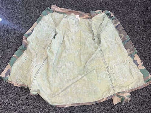 Cappotto mimetico da combattimento mimetico vintage esercito caldo outdoor militare taglia S - Foto 6 di 8