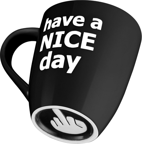 Taza de café divertida Have a Nice Day, regalos de elefante blanco para adultos, regalos de mordaza para - Imagen 8 de 12