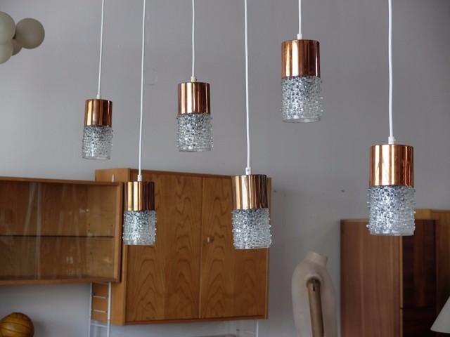 1 piece TRUE VINTAGE 1 x HÄNGELAMPE LAMPE 70er Deckenlampe Glas Kupfer Plastik 1 piece TRUE VINTAGE 1 x HÄNGELAMPE LAMPE 70er Deckenlampe Glas Kupfer Plastik