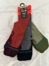 Stance Adult 3 Pk Multicolor Performance Sock Set Crew Sz M 6-8.5
