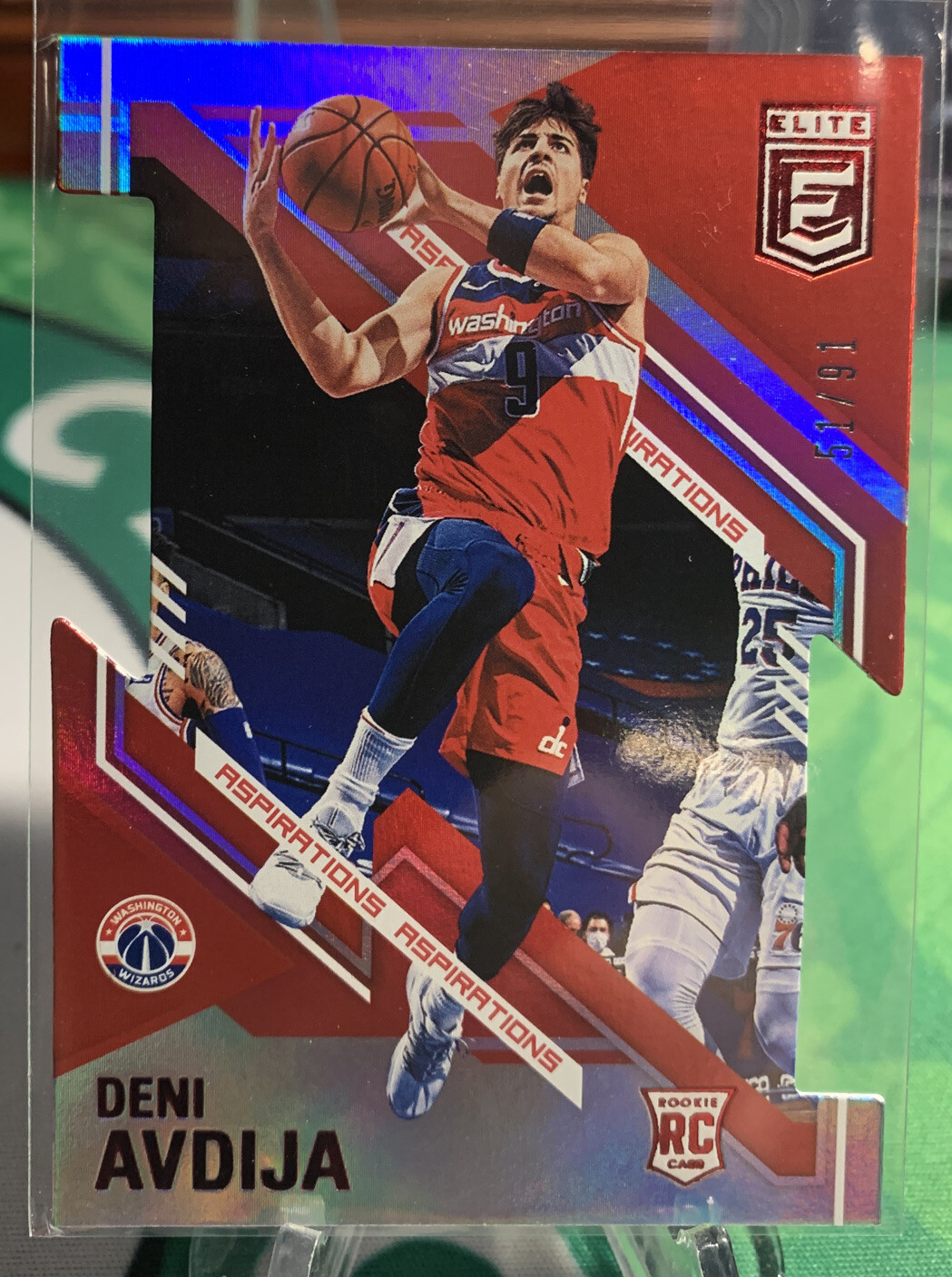 2020-21 Panini Donruss Elite Deni Avdija Aspirations DIE CUT /91 SP Rookie