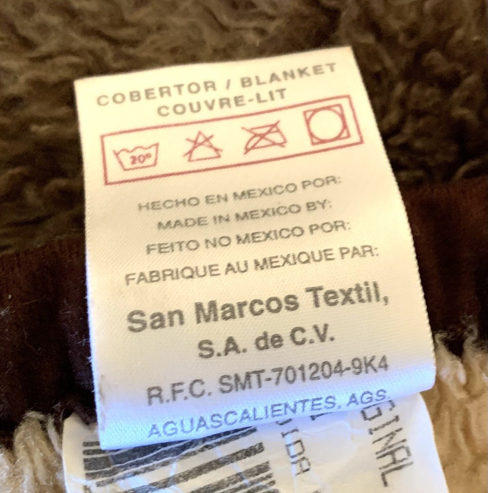 Genuine San Marcos Brown Blanket MOUNTAIN LION/COUGAR 71in x79in Twin/Full Size eBay