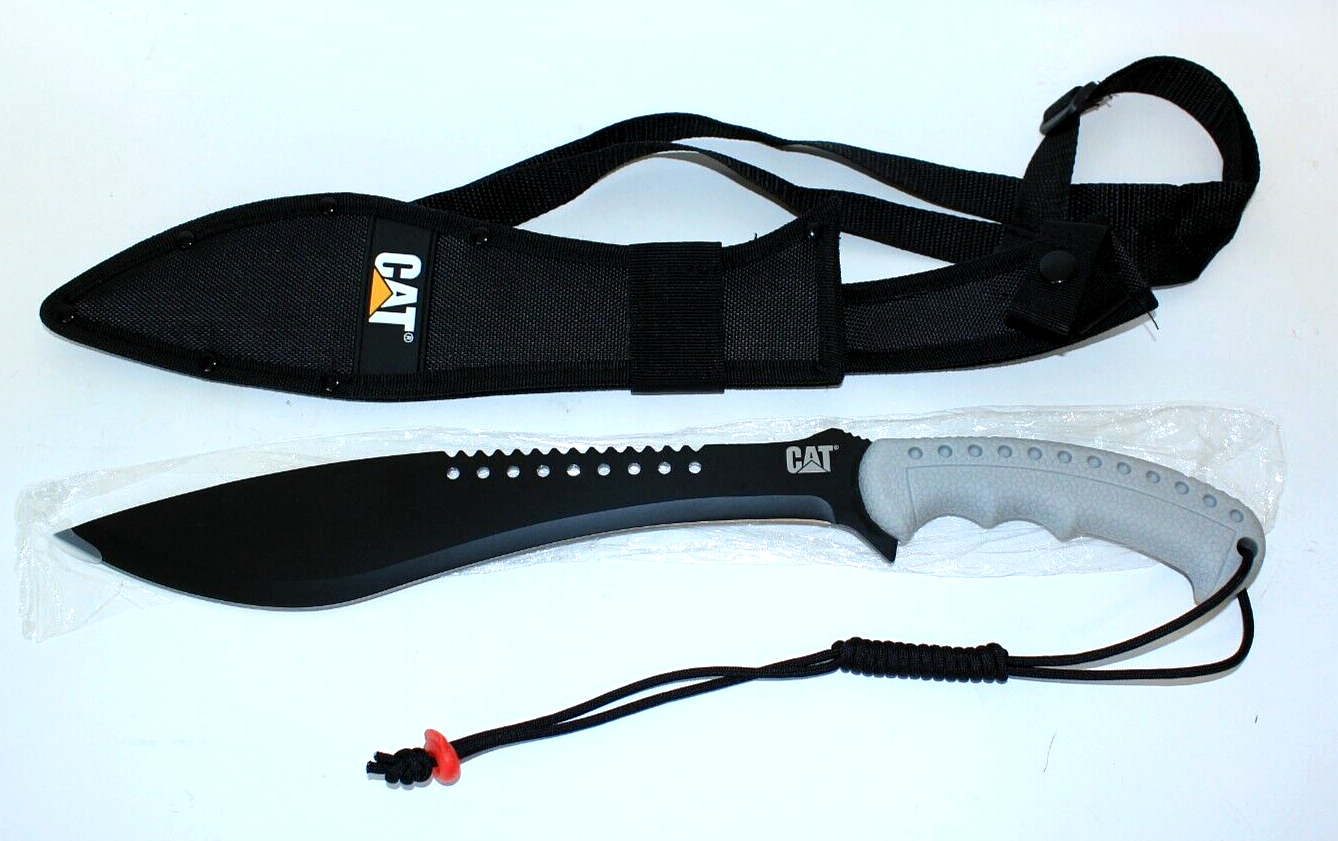 CAT Machete with Shoulder Strap Sheath, 19 Inch, Stainless Steel Blade Knife eBay