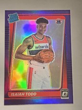 2021-22 Panini Donruss Optic Isaiah Todd Rated Rookie Purple Prizm #187 Wizards