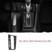 Cover Trim For 2012-2015 Honda Civic 9th Carbon Fiber Car Gear Shift Panel 