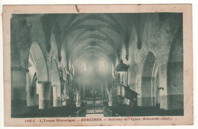 CPA - SERGINES (89 YONNE) - INNENRAUM DER KIRCHE - SCHRIFT 