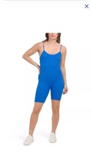 Zara ribbed bodycon romper blue M/L New with tags