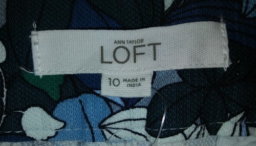 Ann Taylor LOFT The Riviera Damenshorts Größe 10 blau Hibiskus Blumenmuster - Bild 7 von 9