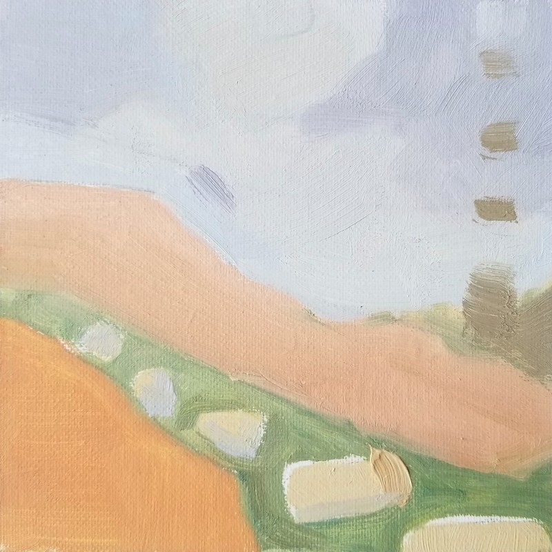 Original Oil Painting by TwoBadArtists Abstract Landscape Artwork Fresh Art 6x6