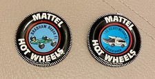 Lot of 2 Vintage Mattel Hot Wheels Red Line Metal Buttons Branham Heavyweights