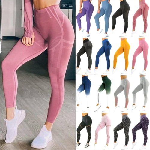 Women PUSH UP Seamless High Waist Yoga 