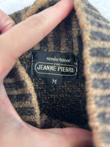 Vintage Renee Tener Jeanne Pierre Wool Cardigan Women's Medium Africa Aztec - Picture 4 of 6