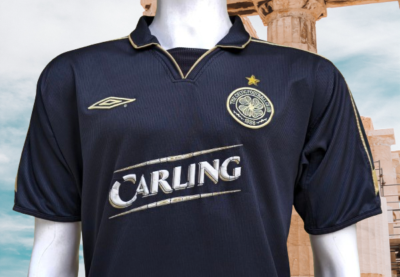 CELTIC FC 2003-2004 PREMIER LEAGUE CHAMPION LARSSON 7 AWAY JERSEY