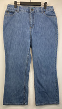 Lands' End Jeans - Women's Size - 10 - Blue - Mid Rise Crop Stretch 3247