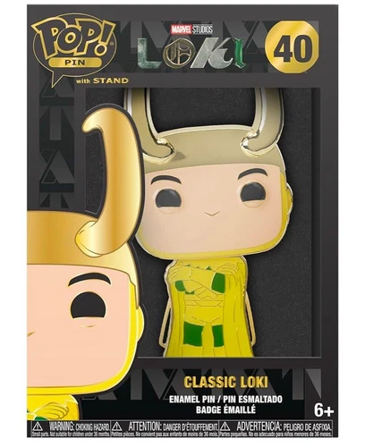 Funko Pop Pin #40 Marvels Classic Loki Enamel Pin With Stand New