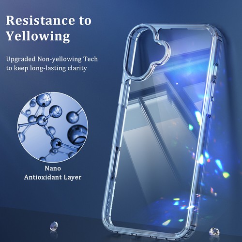 iPhone 16/16 Pro Max Clear Case- Transparent Silicone Cover,Slim & Protective US - Picture 11 of 62
