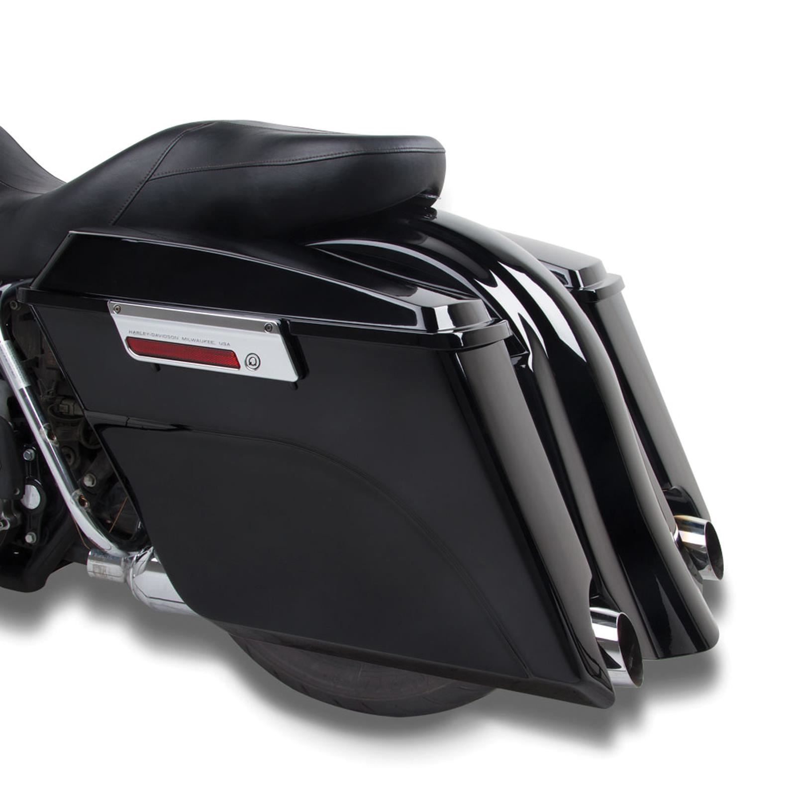 Black Extended Stretched Panniers for Harley-Davidson FLHR Road King 05-05