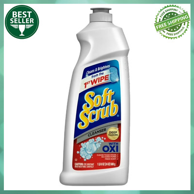 Soft Scrub Multi-Purpose Cleanser with OXI, Surface Cleaner, Deep Clean, 24 Oz