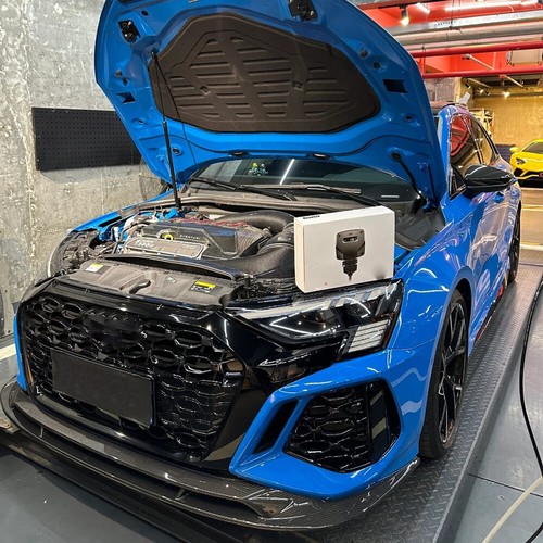 For Audi RS3 8Y Sedan 2022-2024 Dry Carbon Fiber Front Bumper Lip Chin Spoiler - Picture 2 of 9