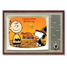 A CHARLIE BROWN THANKSGIVING Retro Classic TV 3.5 " x 2.5" FRIDGE MAGNET