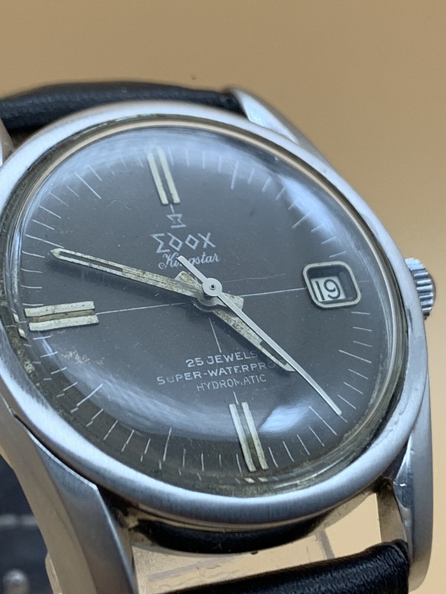 EDOX KING STAR 25 JEWELS SUPER-WATERPROOF HYDROMATIC WATCH