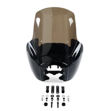 Headlight Fairing Cover+Smoke Windshield for Harley Dyna Super Glide T Sport FXD