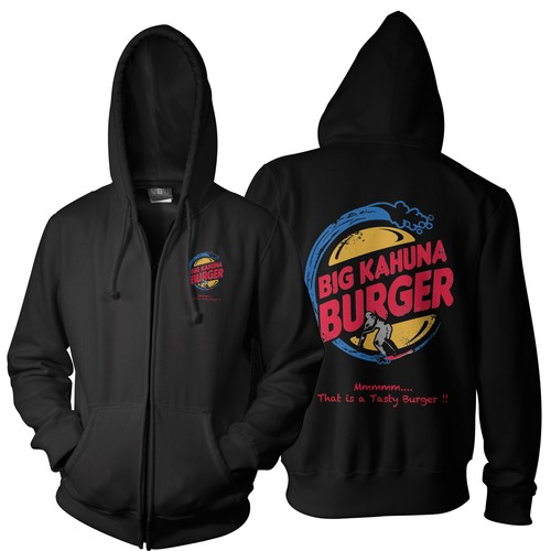 Herren Zipper Hoodie Pulp Big Kahuna Burger Jules Winnfield Fiction Tarantino - Picture 1 of 3